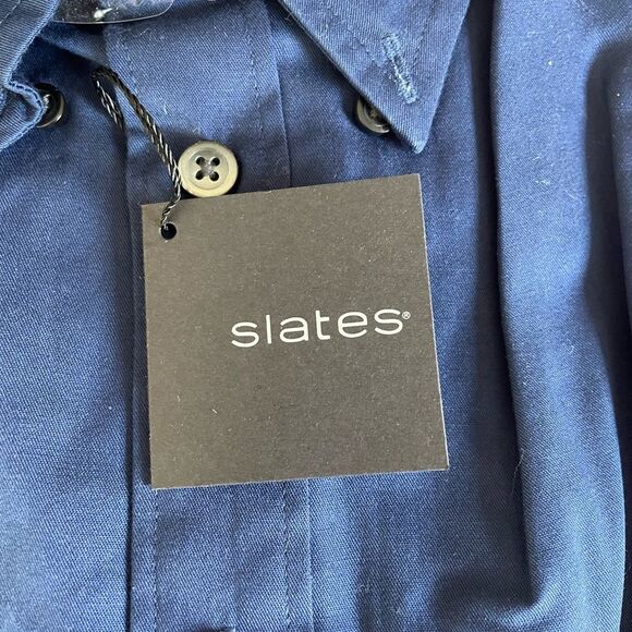 NWT Slates Formal Button Down Long Sleeve Shirt Mens Neck Size 16 1/2 - Picture 9 of 9